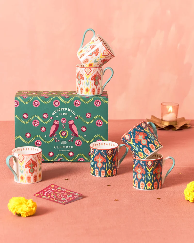 تشامباك طقم أكواب شاي إيكات هدية  قطع